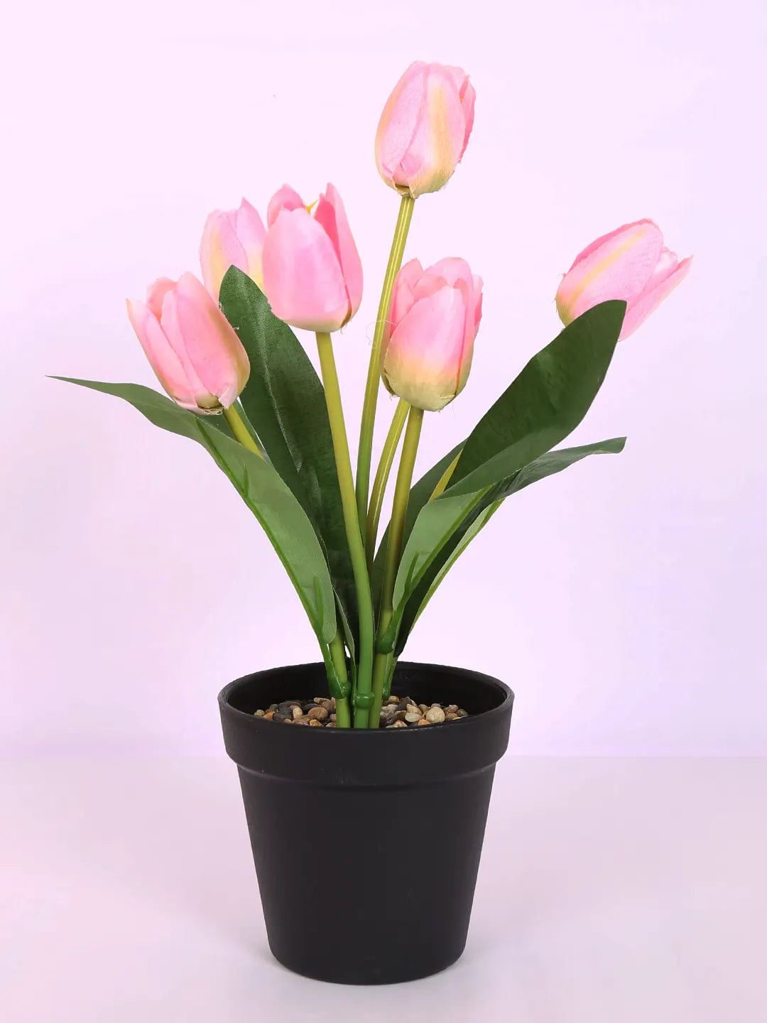 Artificial Mini Tulip Flpower Bonsai Plant with Pot