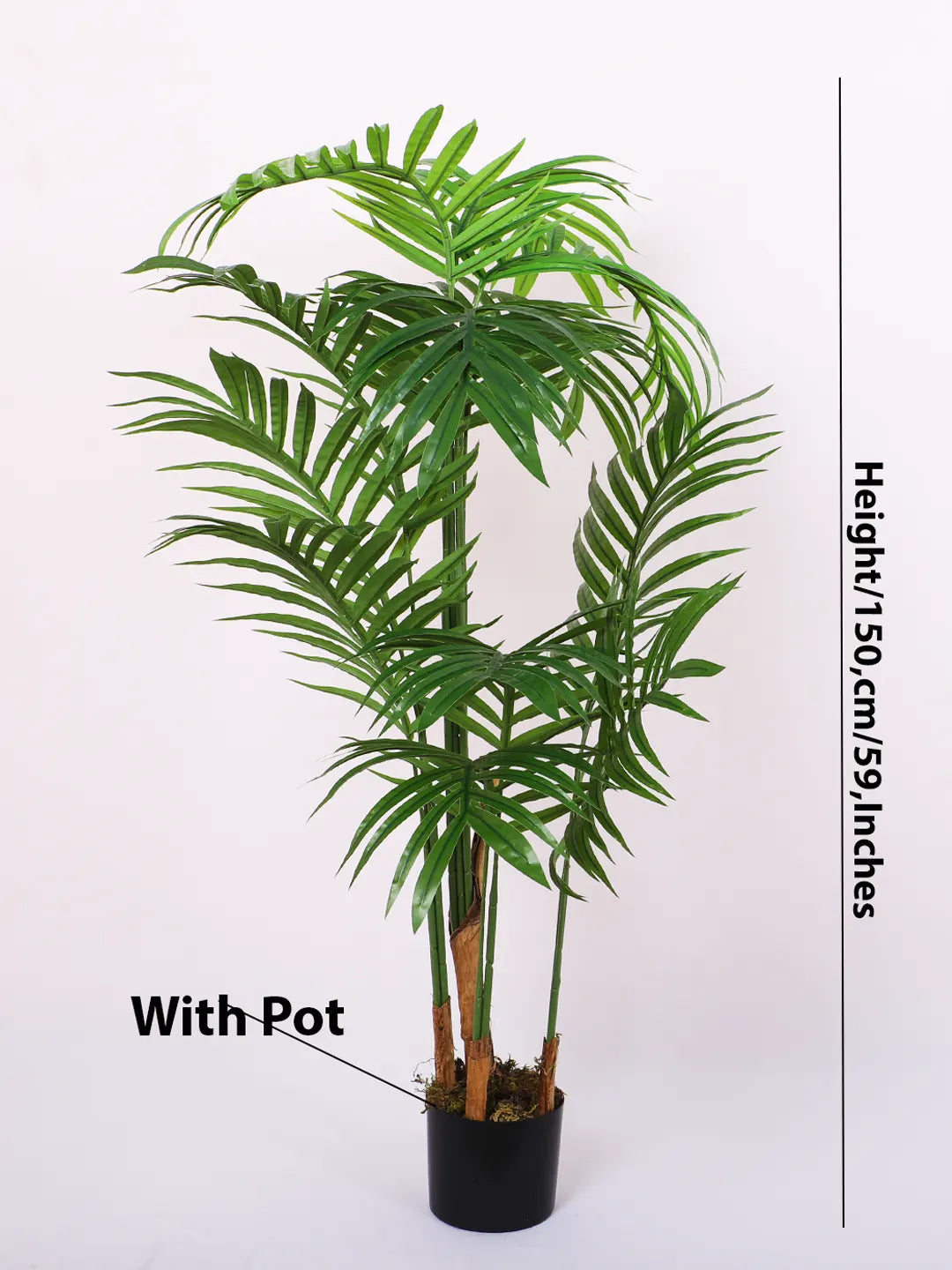 5Ft Artificial Areca Palm Tree With Pot