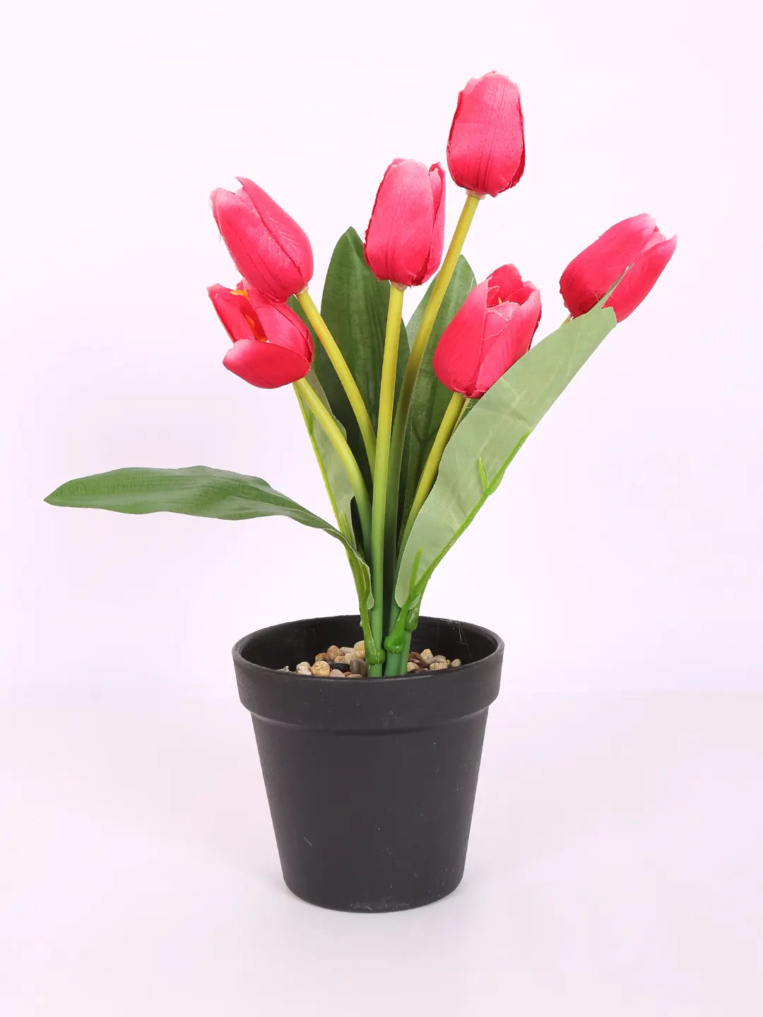Artificial Mini Tulip Flpower Bonsai Plant with Pot