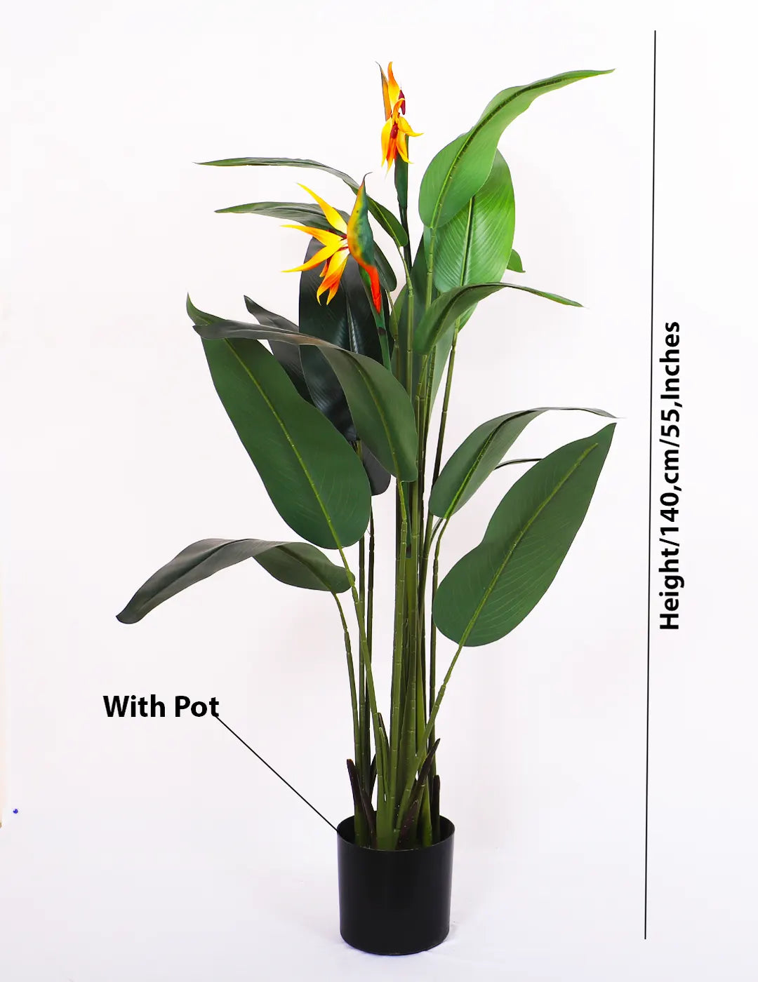 5ft Artificial Bird of Paradise Tree with Pot