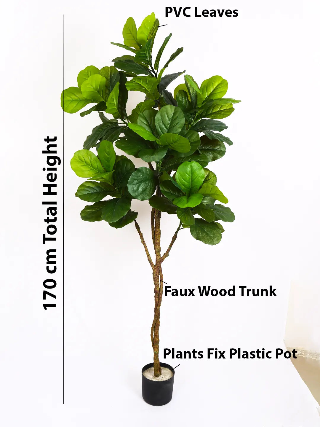 5.5Ft Artificial Fiddle Leaf Fig Plants with Pot
