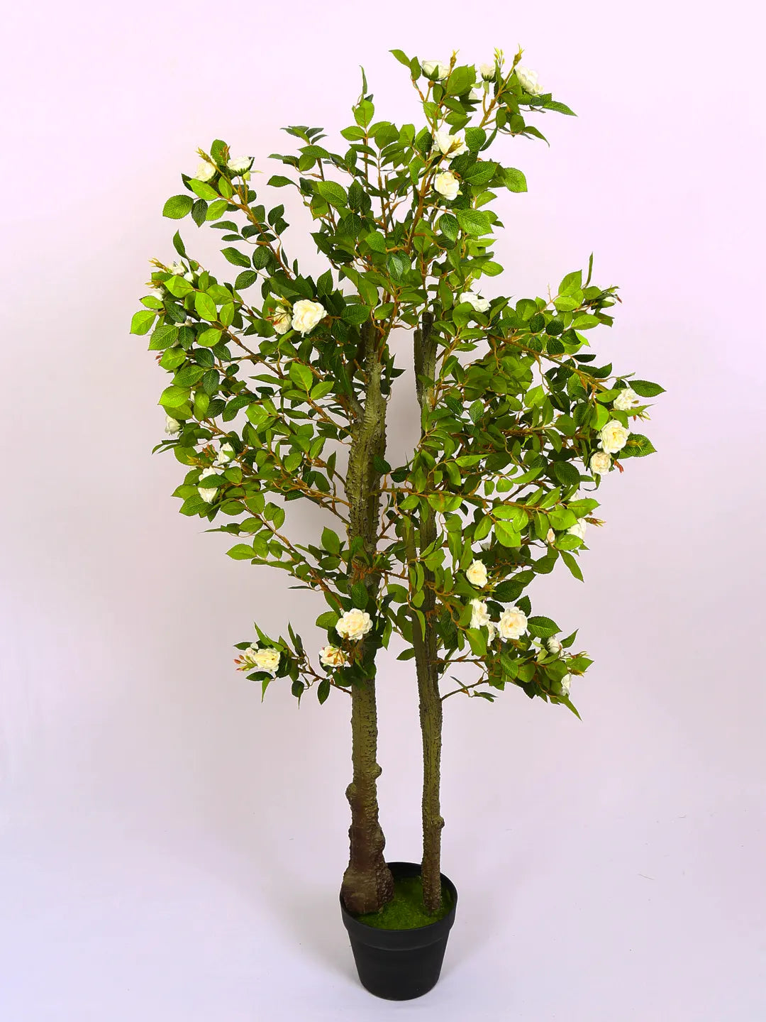 4.2Ft Artificial Mini Rose Flowers Plants with Pot