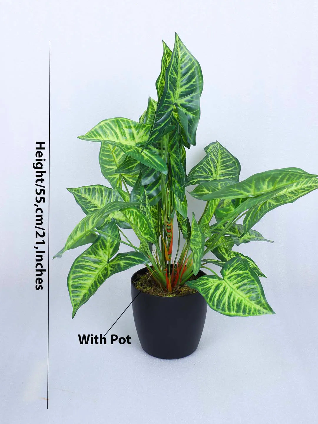 1.8Ft Artificial Caladium Potted Plant With Pot