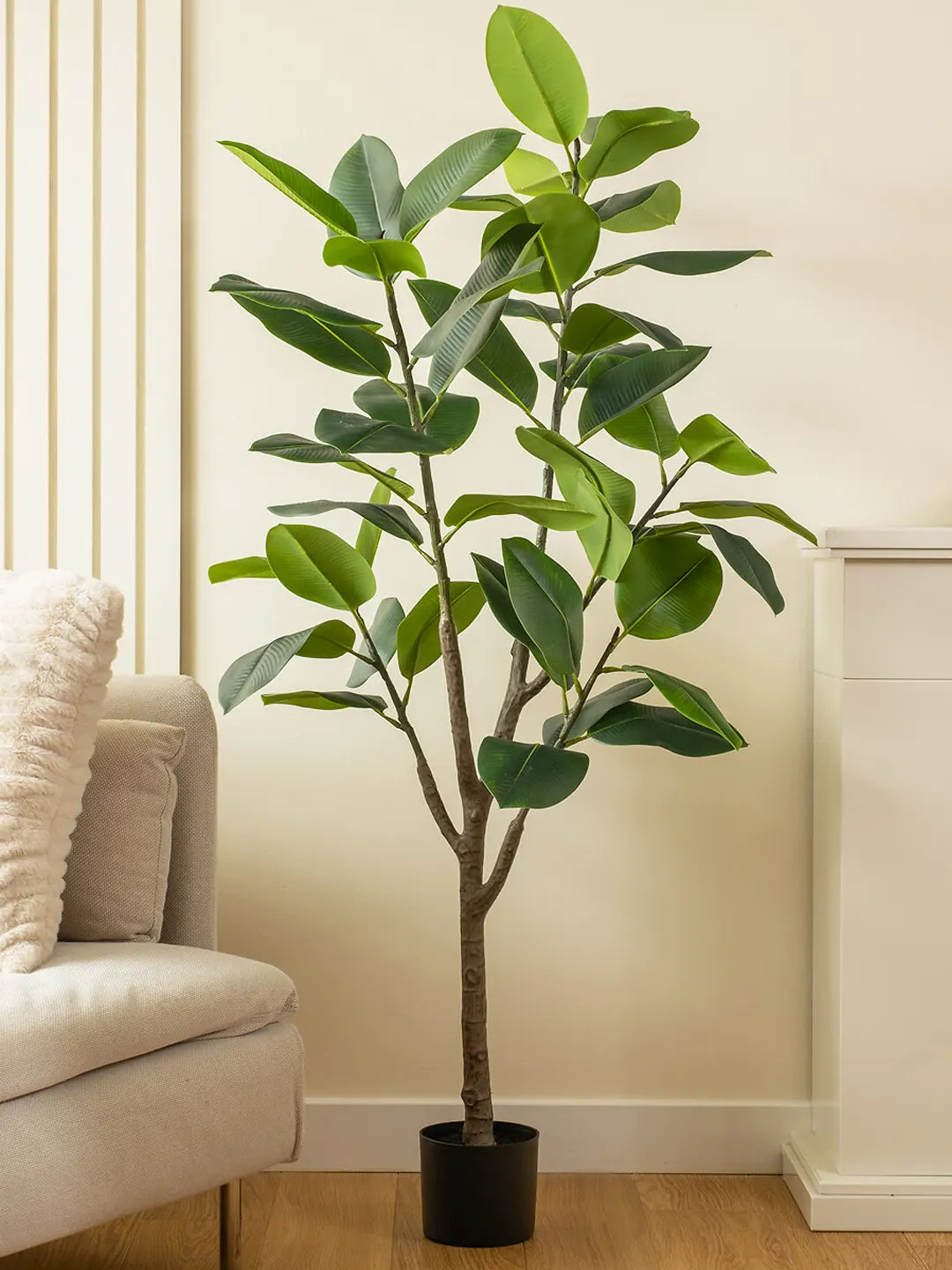 5Ft Artificial Rubber Plants With Pot