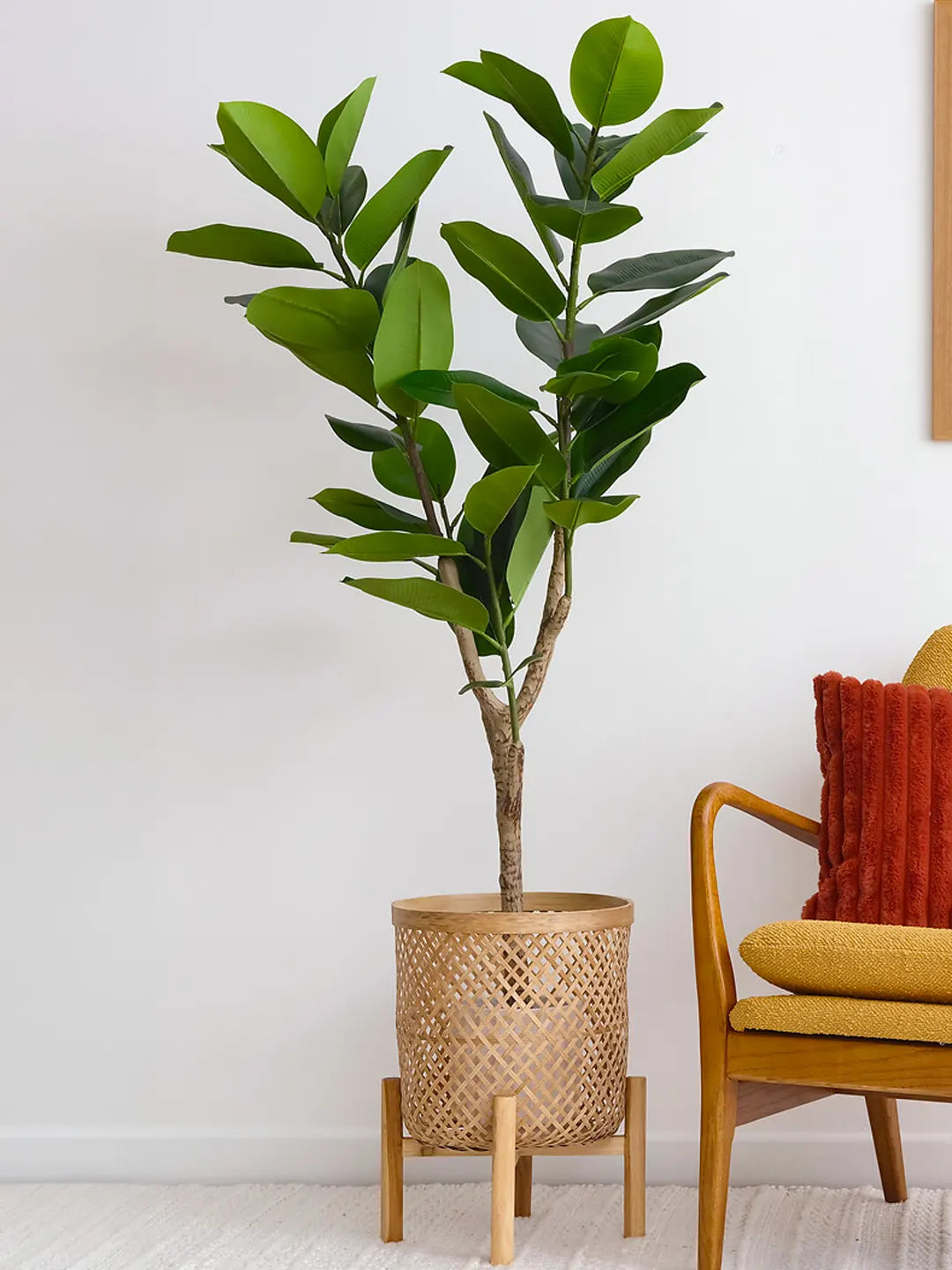 5Ft Artificial Rubber Plants With Pot