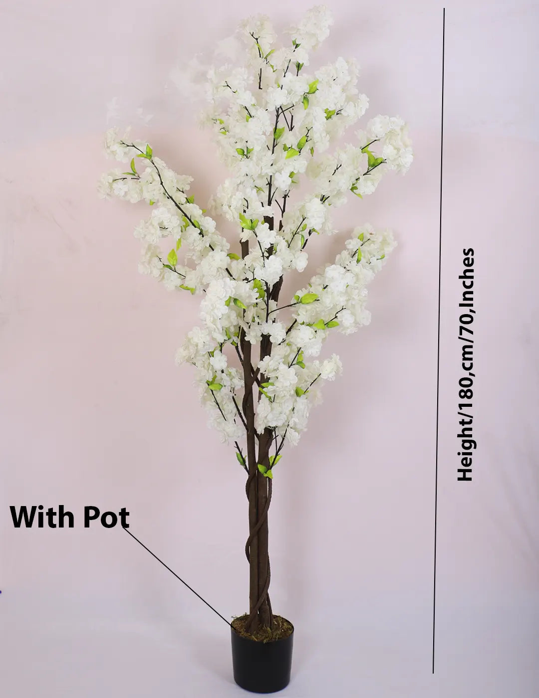 6Ft Artificial Blossom Flowers Plant Trees with Pot