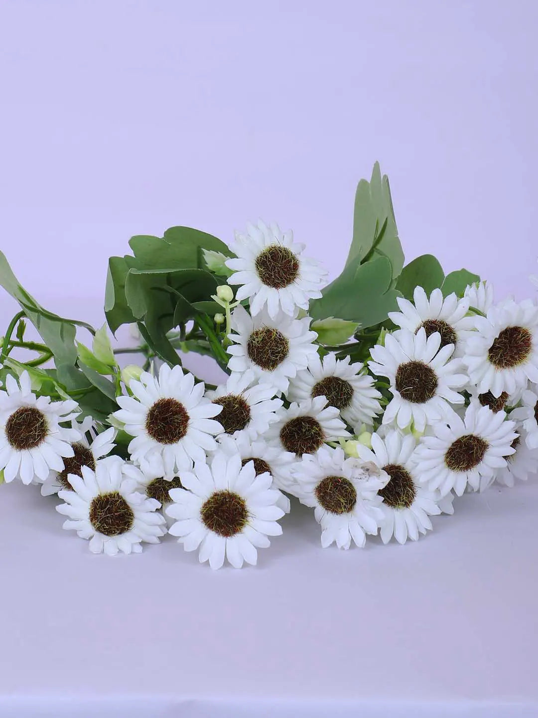 1Ft Artificial Dutch Daisy Flower Potted Plant With Black Pot