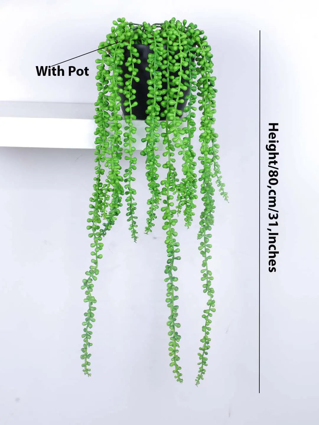 2.6Ft Artificial Hanging Plants With Pot