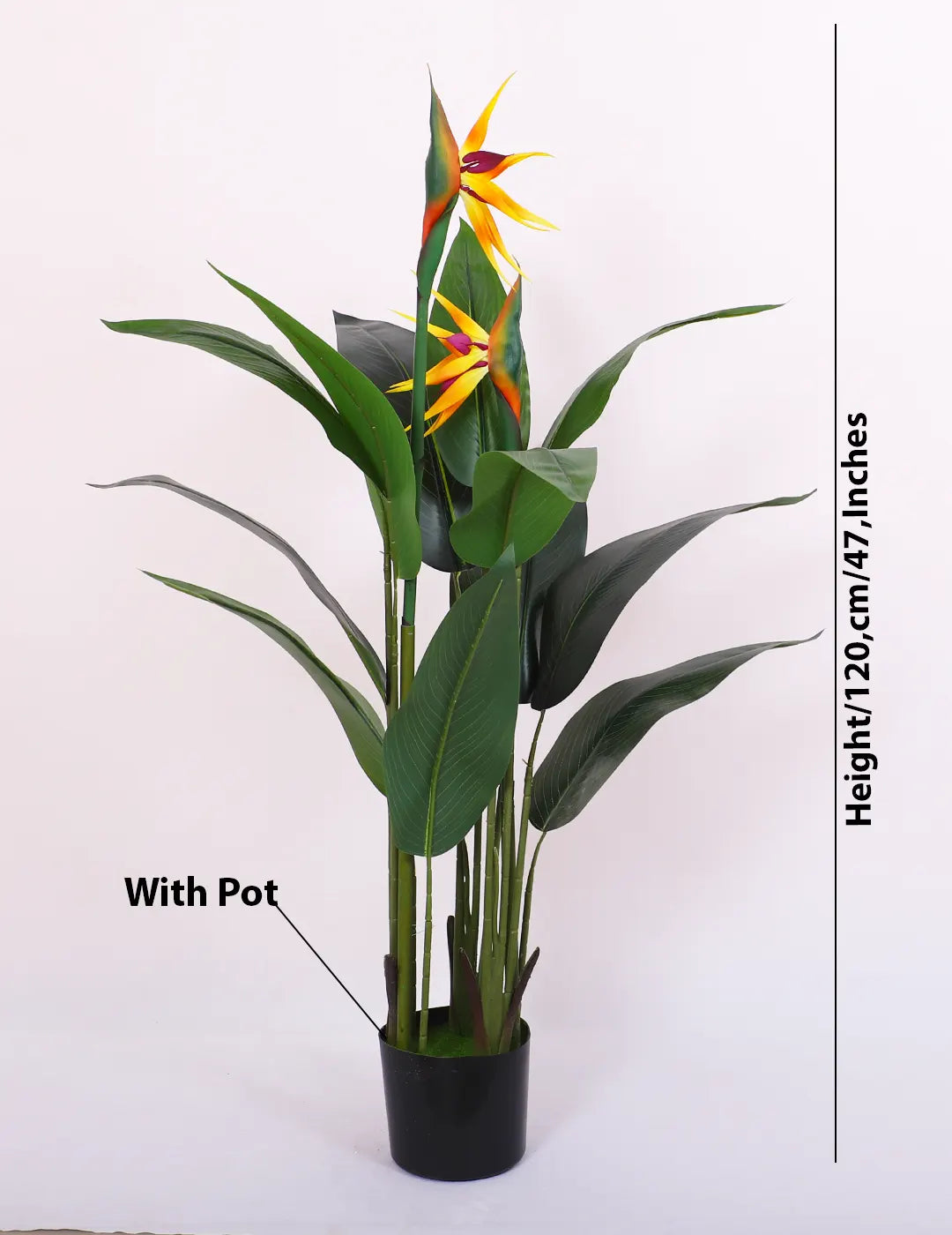 4ft Artificial Bird of Paradise Tree with Pot