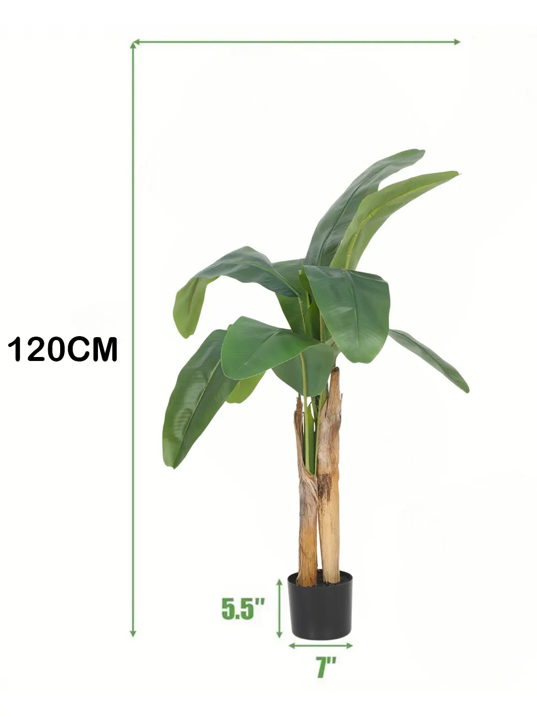 4Ft Artificial Banana Plants for with Pot