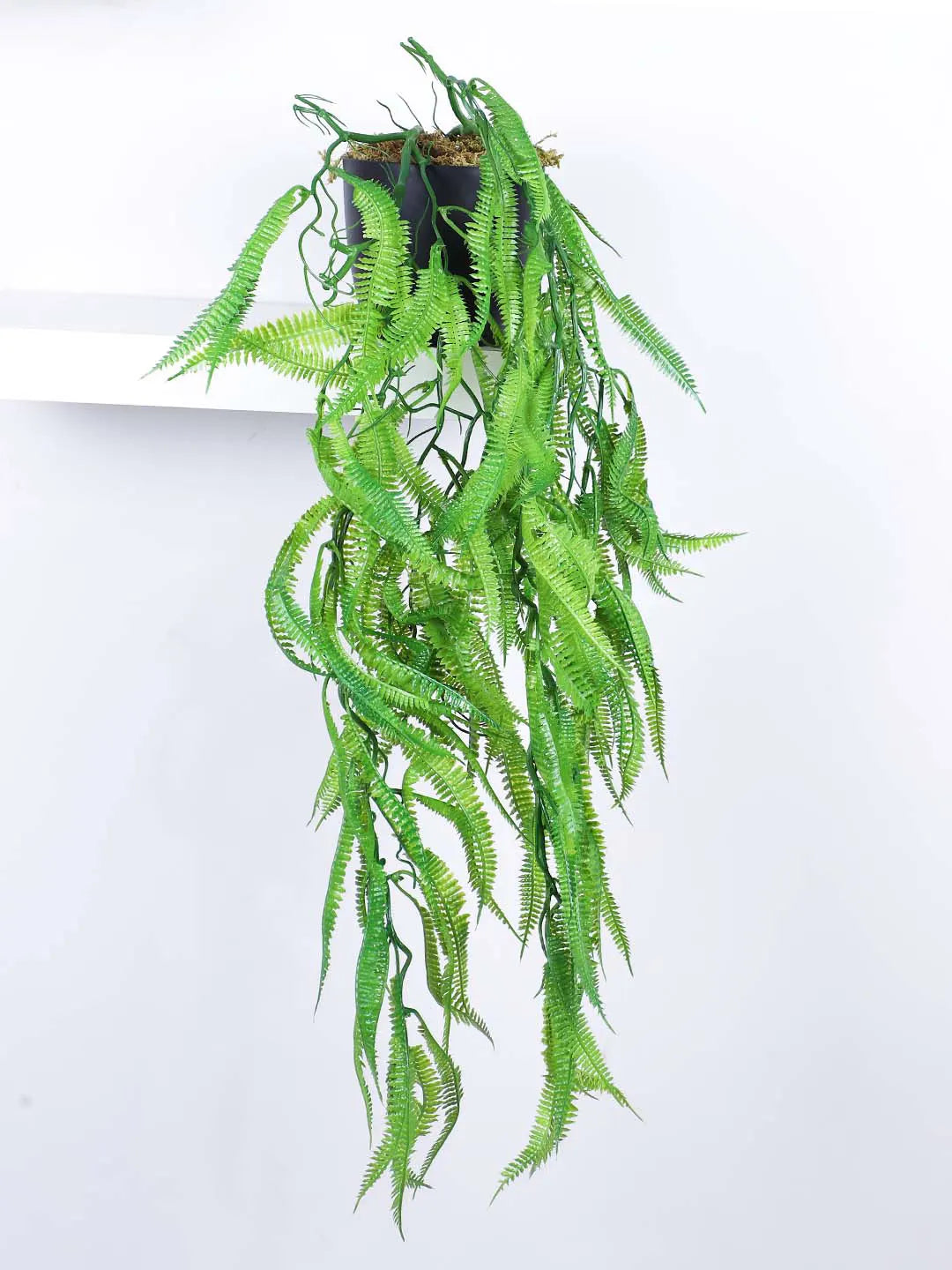 2.9Ft Artificial Green Copper Grass Plants With Pot