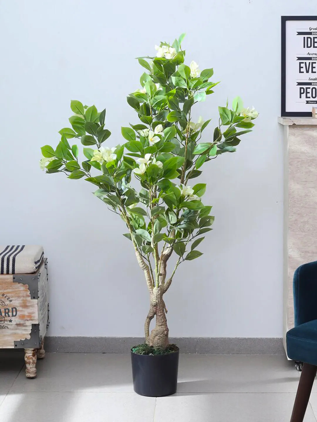4Ft Artificial Bougainvillea Plant With Pot