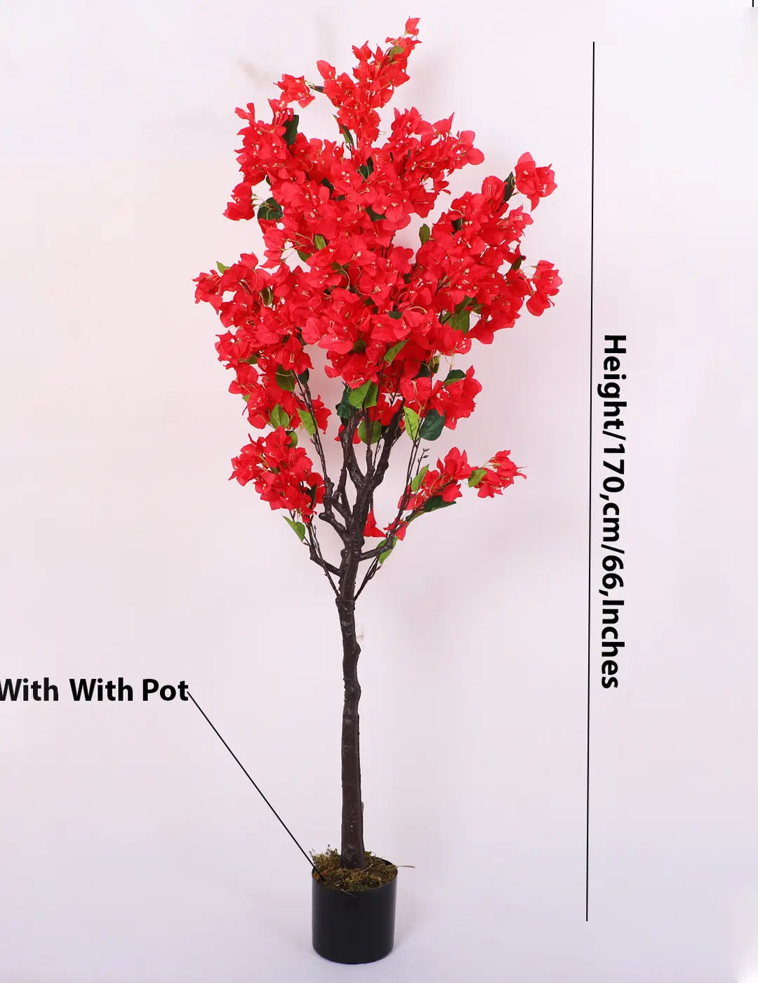 5.5Ft Artificial Bougainvillea Tree with Pot