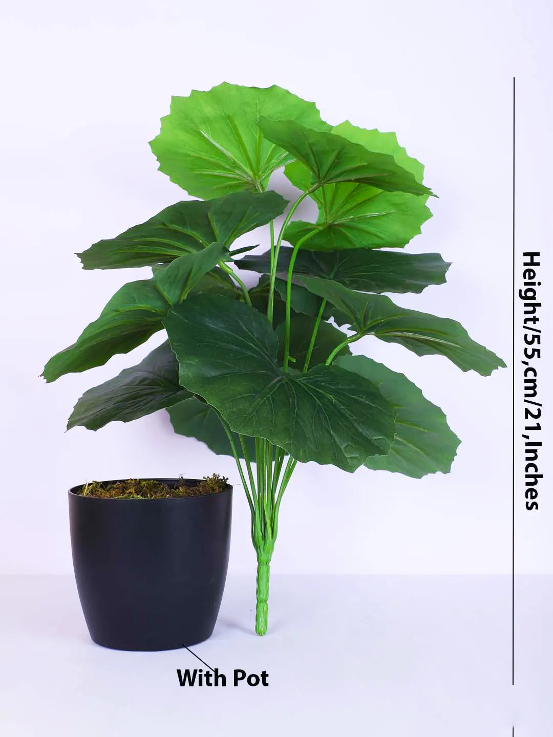 1.8Ft Artificial Rubber Plant With Pot