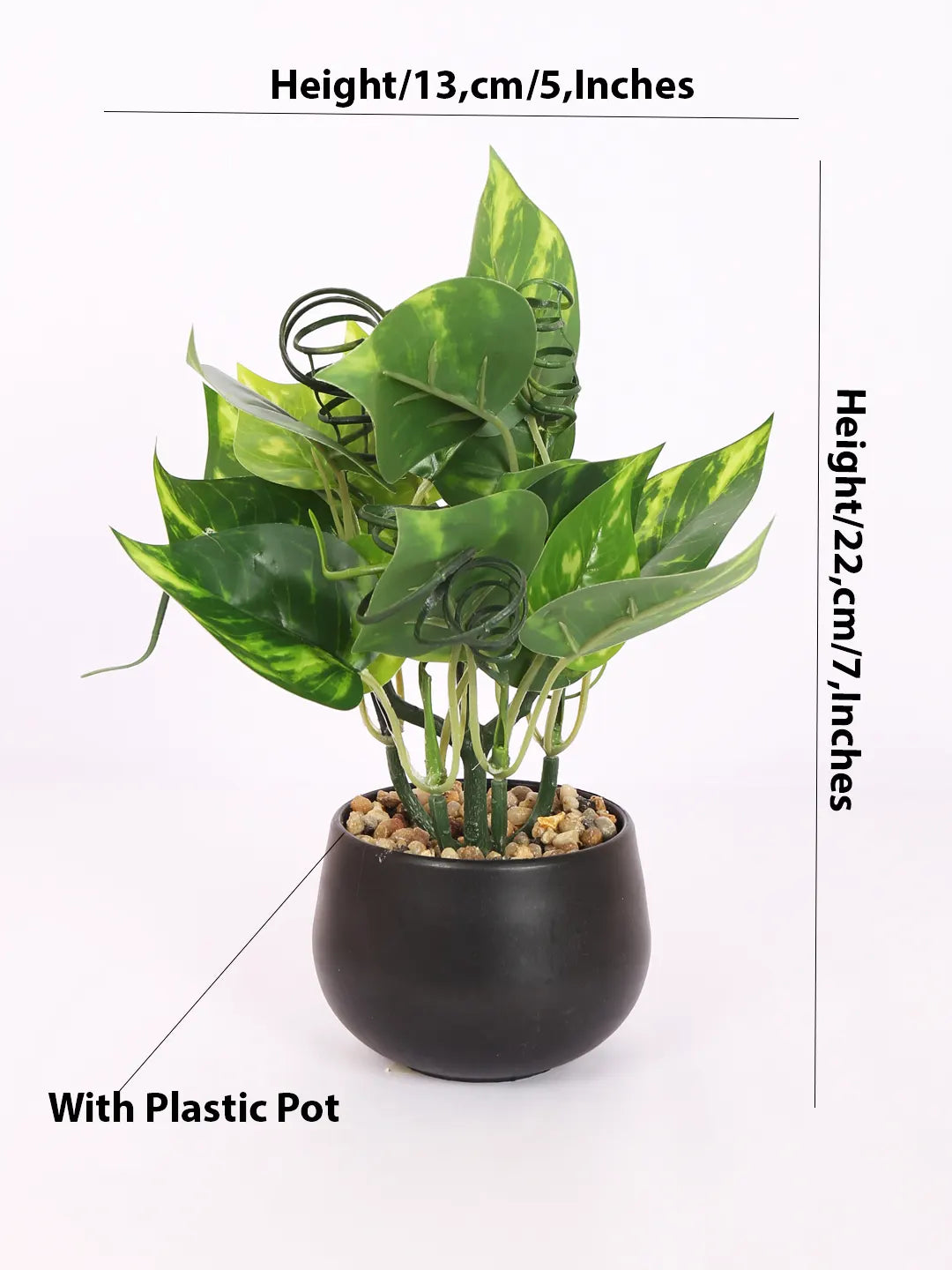 Artificial Money Bonsai Plant with black Pot