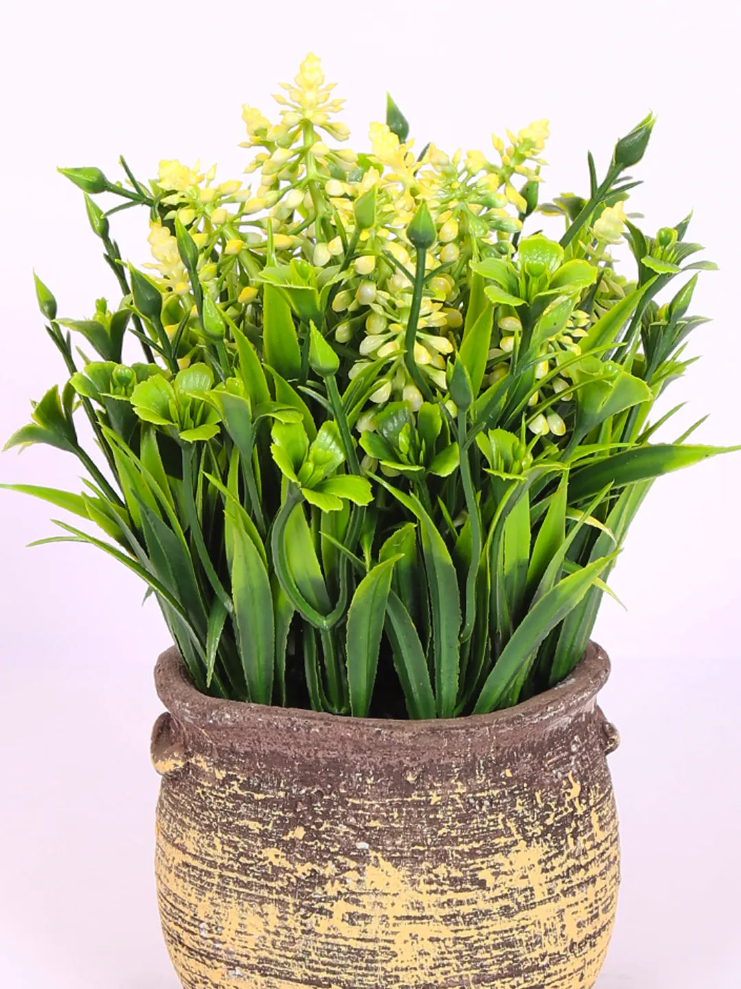 Artificial Flowers Plants Potted Green Bonsai With seremec Pot