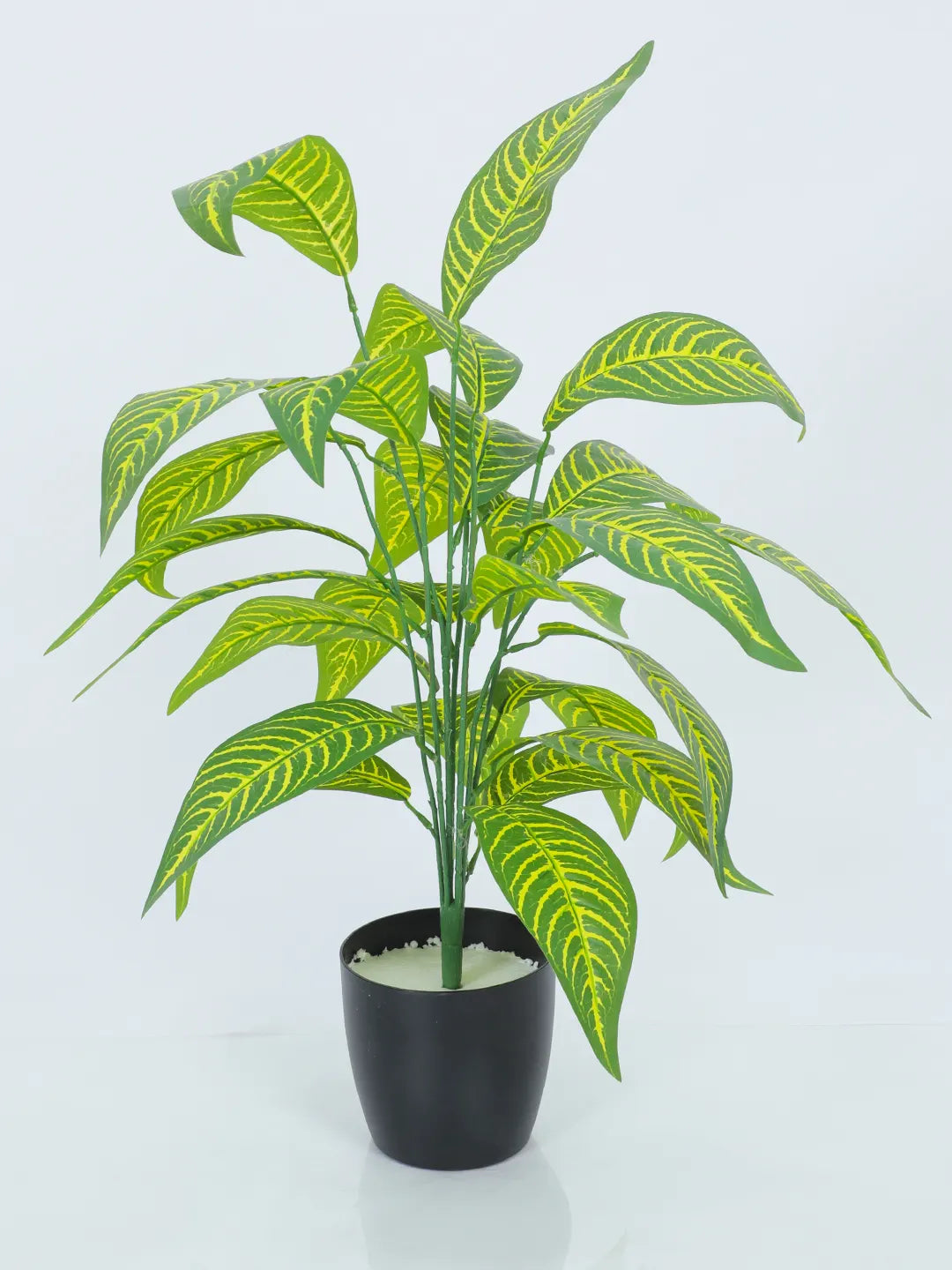 2.2Ft Artificial Yellow Croton Plants| 26 Leaves with Black Pot