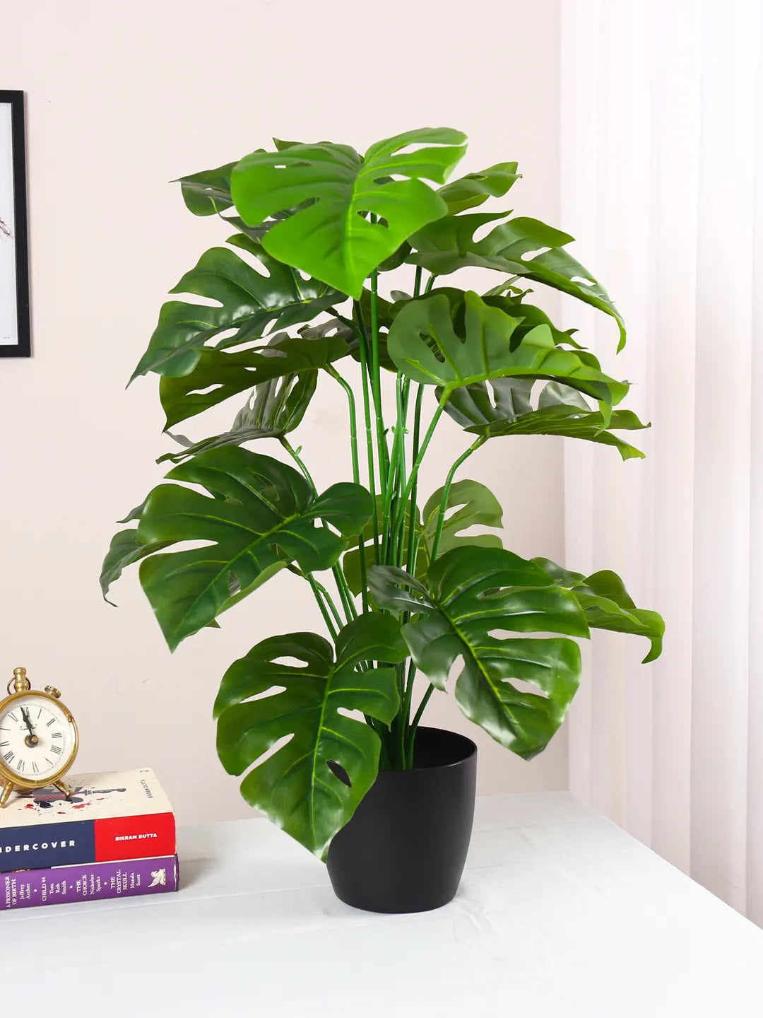 artificial monstera plant in pot 2.1Ft Artificial Monstera Floor Plant with 18 Big Leaves with Pot – ARICK DECOR