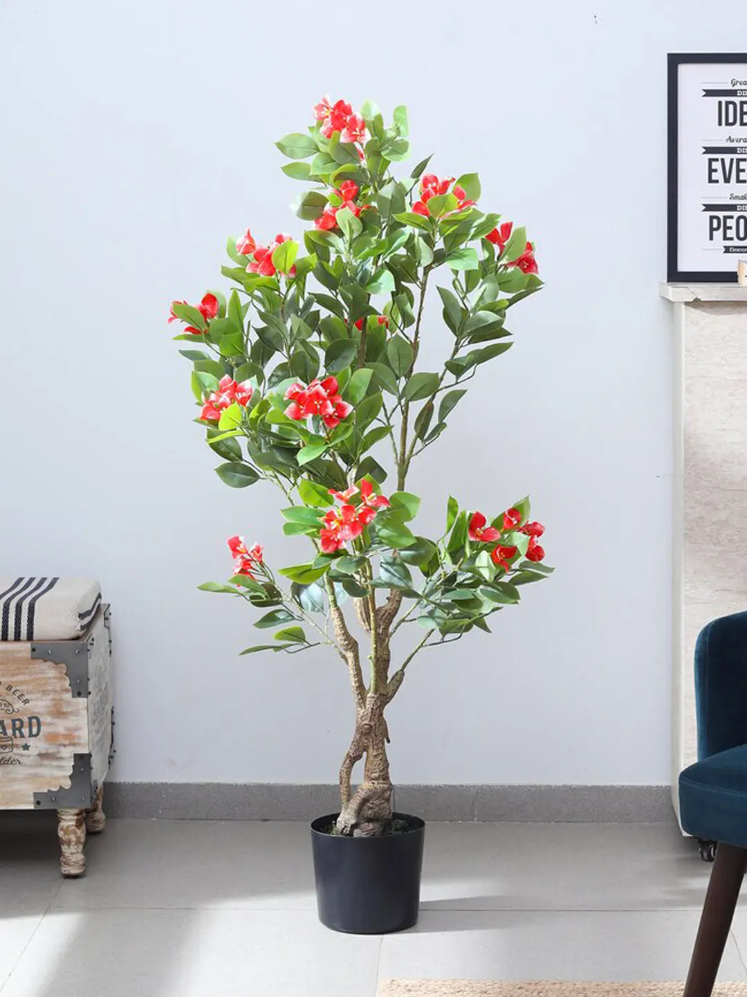 4Ft Artificial Bougainvillea Plant With Pot