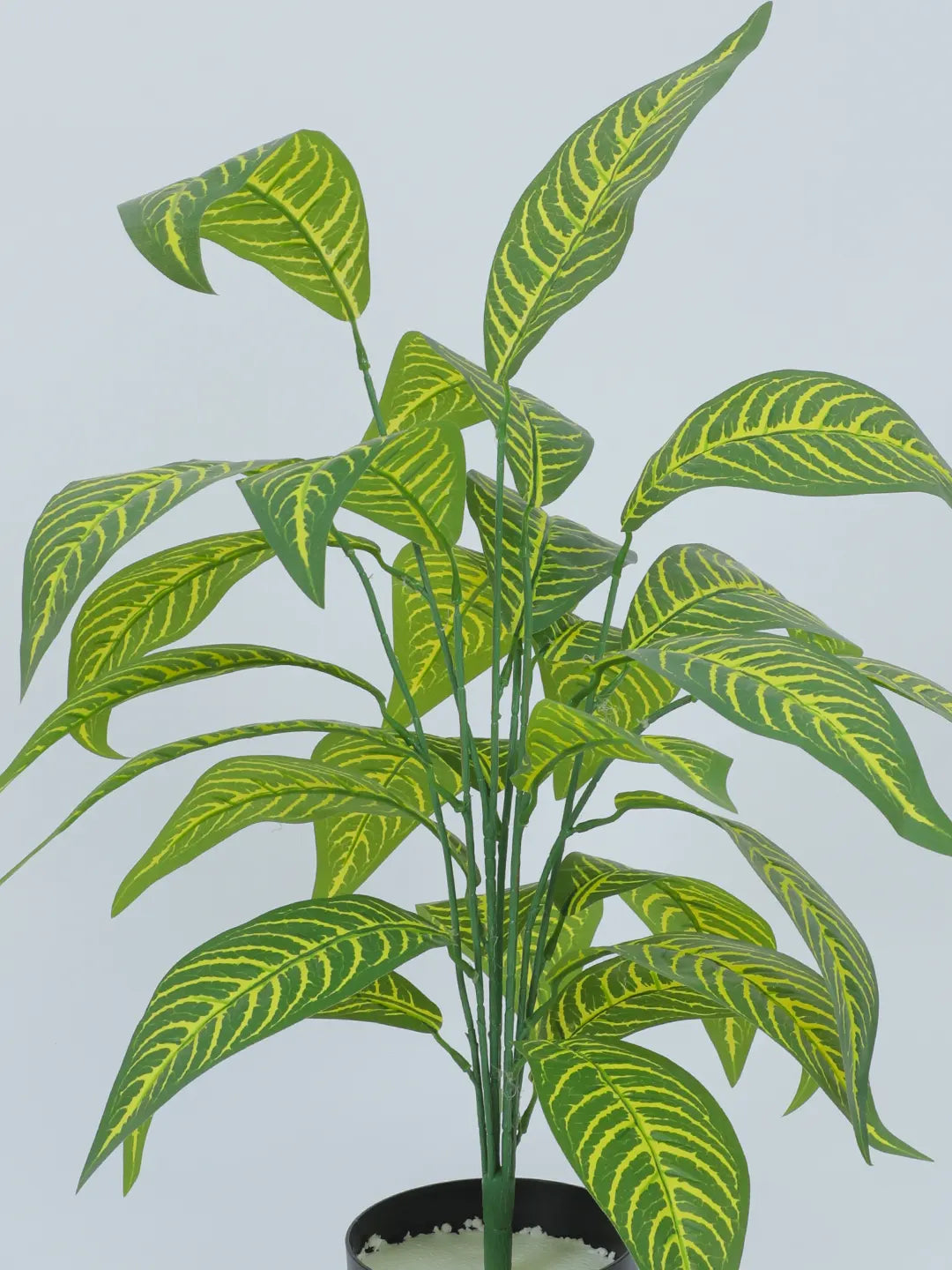 2.2Ft Artificial Yellow Croton Plants| 26 Leaves with Black Pot