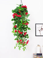 2.7Ft Artificial Hanging Bougainvillea Creeper Flowers Pack of 2