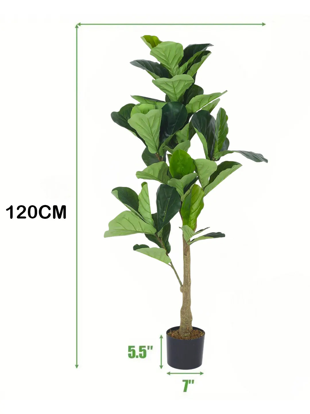4.Ft Artificial Fiddle Leaf Fig Plants for with Pot