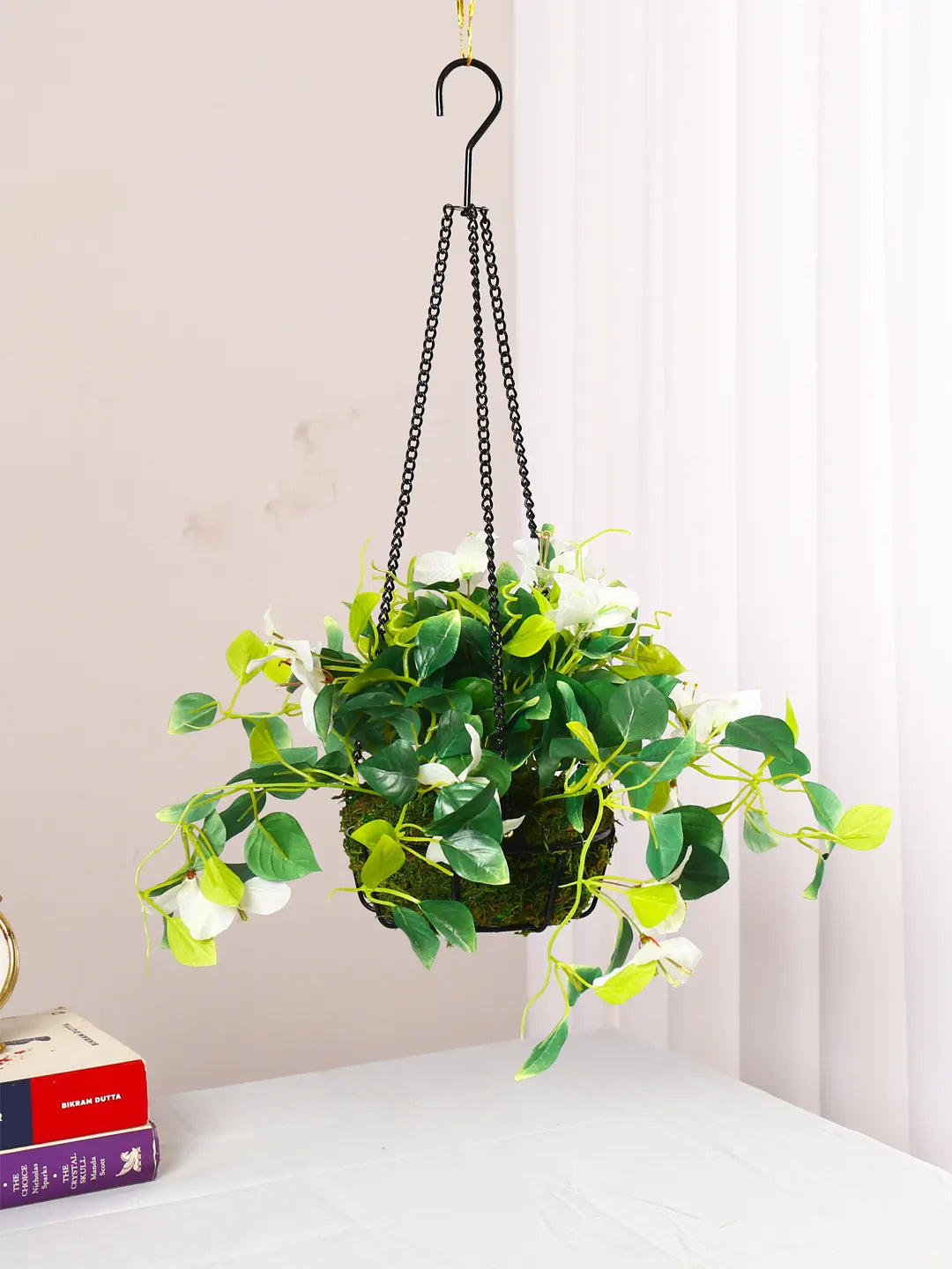 2.6Ft Artificial Hanging Bougainvillea Plants With Pot
