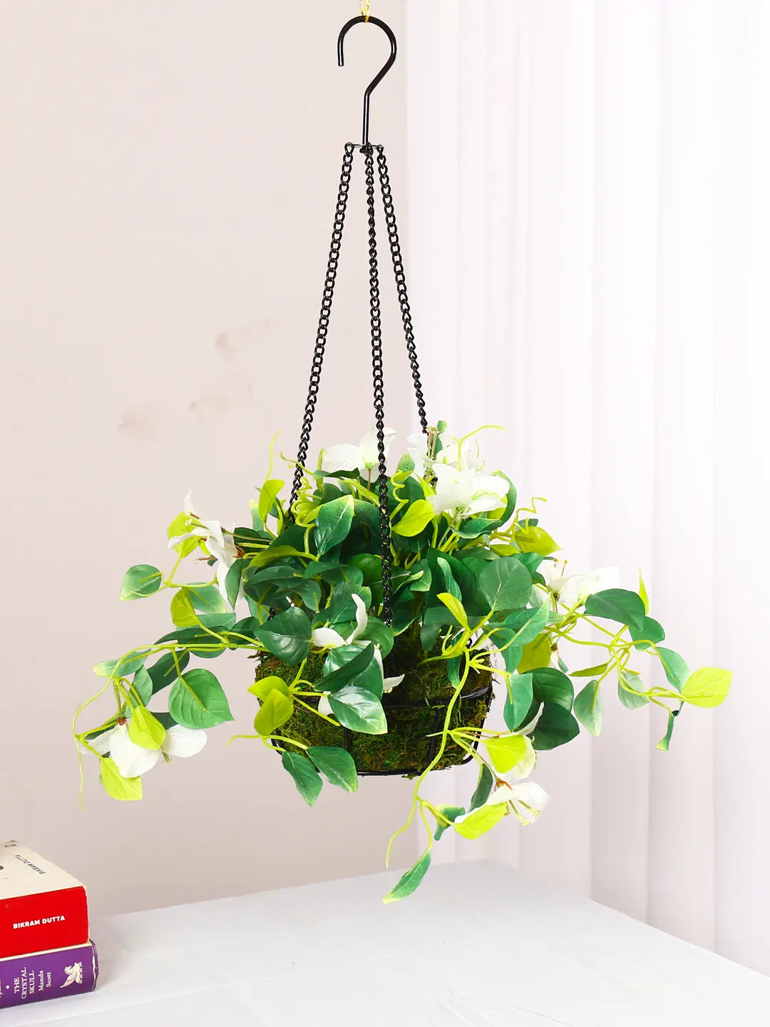 2.6Ft Artificial Hanging Bougainvillea Plants With Pot