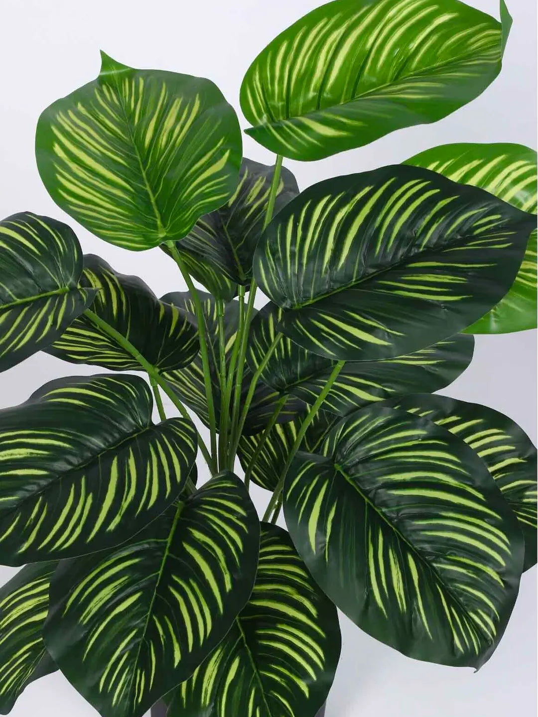 2.6Ft Artificial Tabooj Plants With Black Pot 24 Leaves