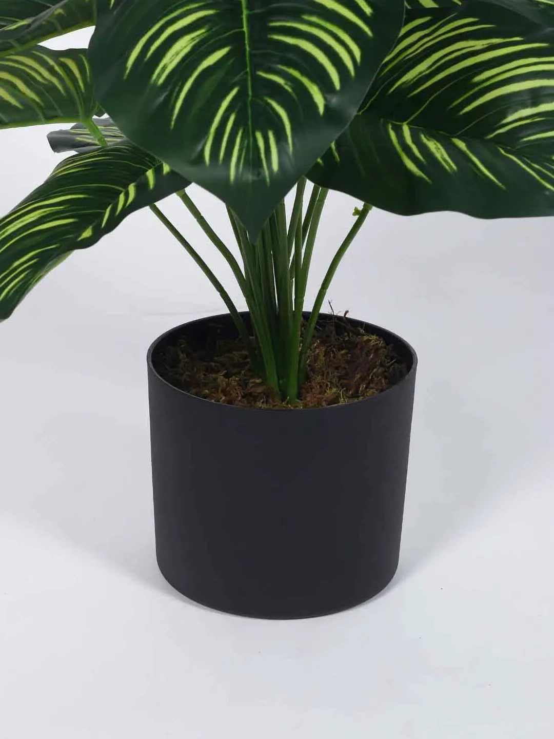 2.6Ft Artificial Tabooj Plants With Black Pot 24 Leaves