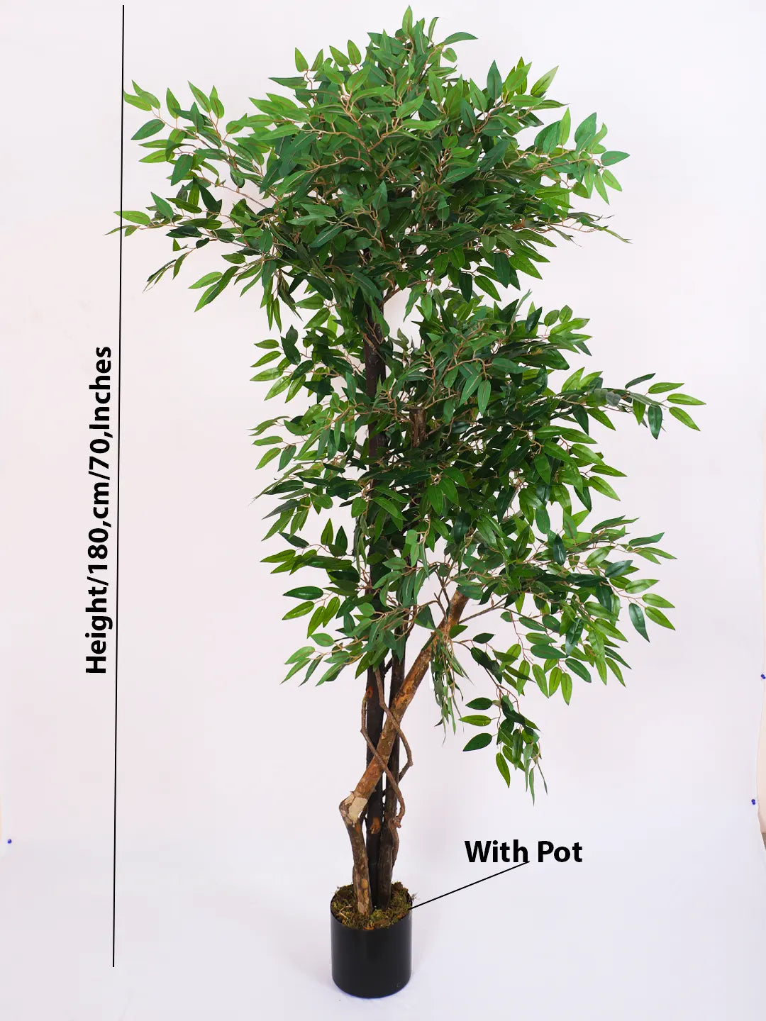 6Ft Artificial T Ficus Plant Trees with Pot