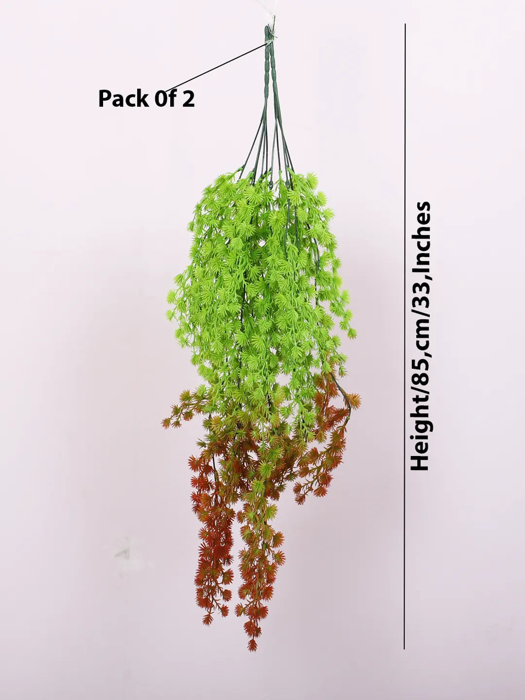 2.6Ft Artificial Hanging Green Creeper Plants Pack of 2