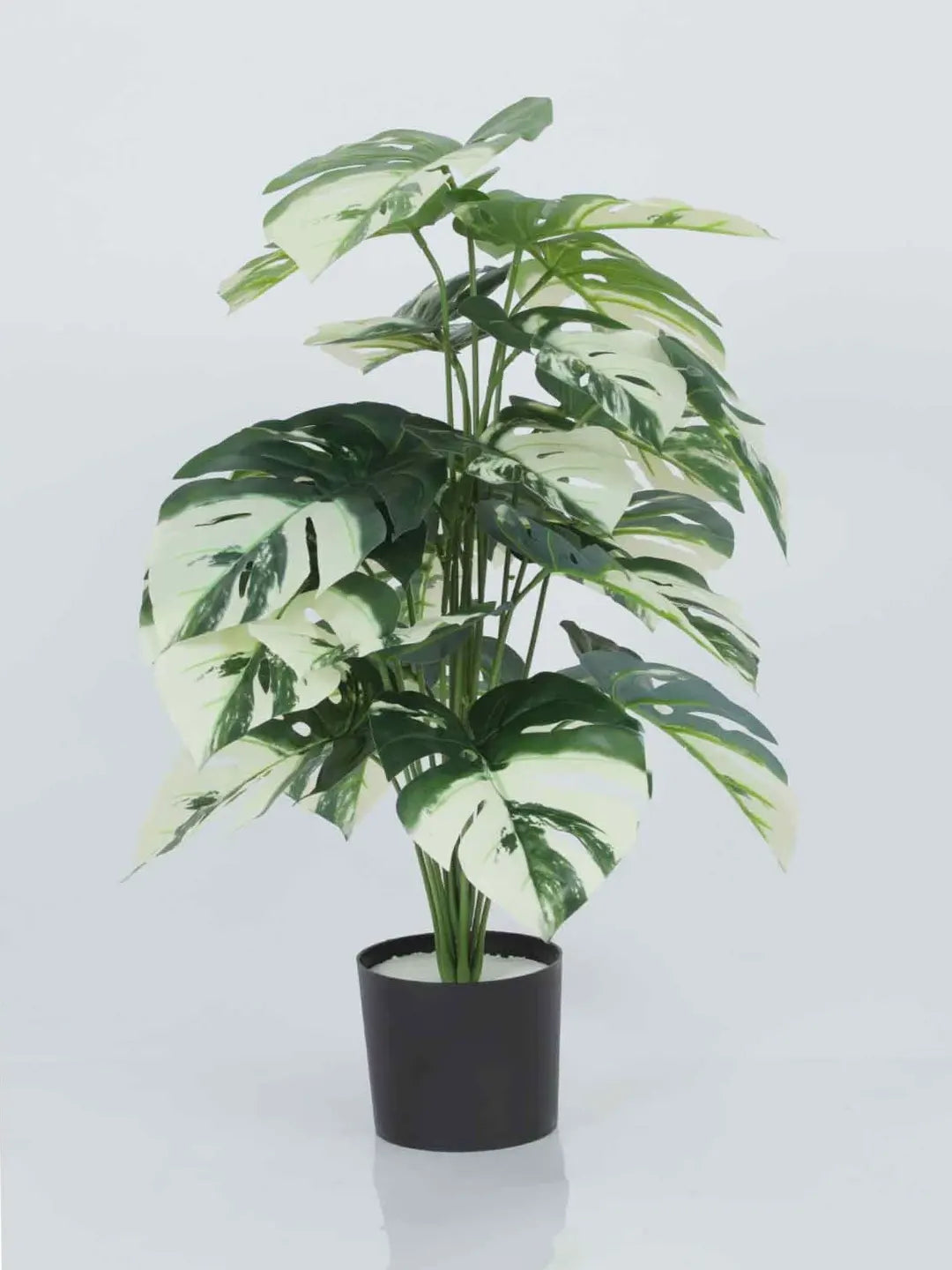 2.6Ft Artificial Monstera Plants With Black Pot 24 Leaves