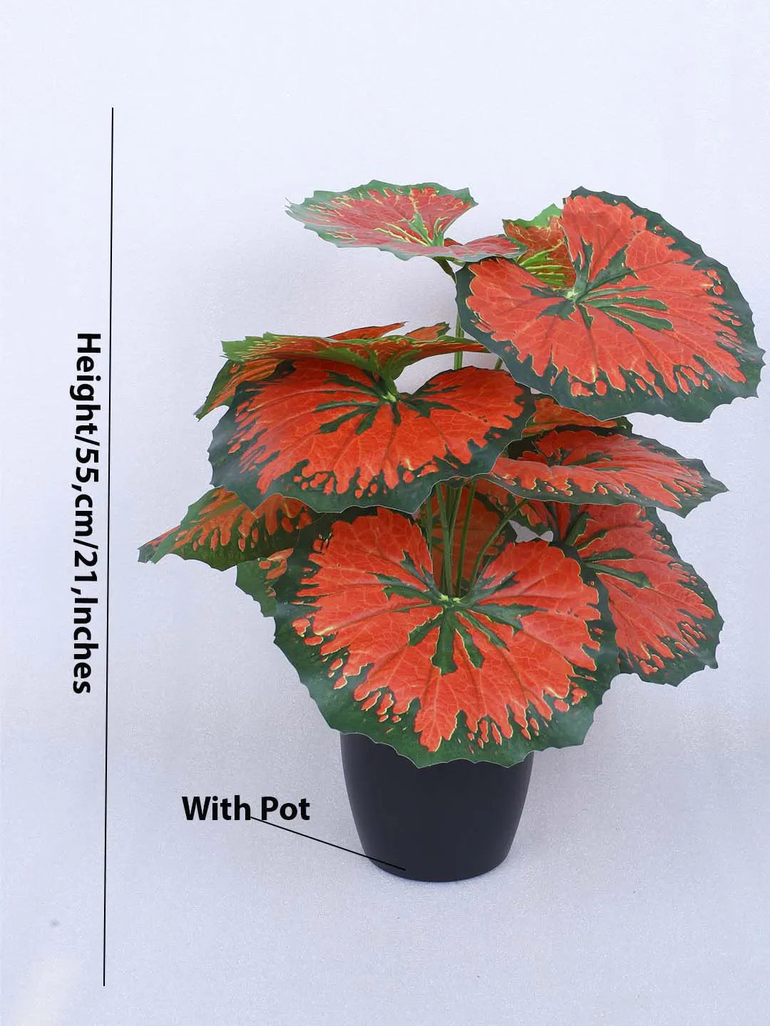 1.8Ft Artificial Rubber Plant With Pot