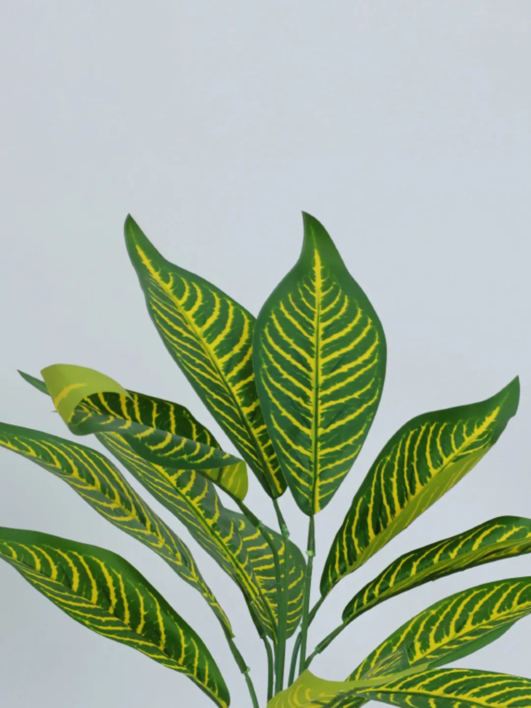 1.6Ft Artificial Yellow Croton Plants with Black Pot