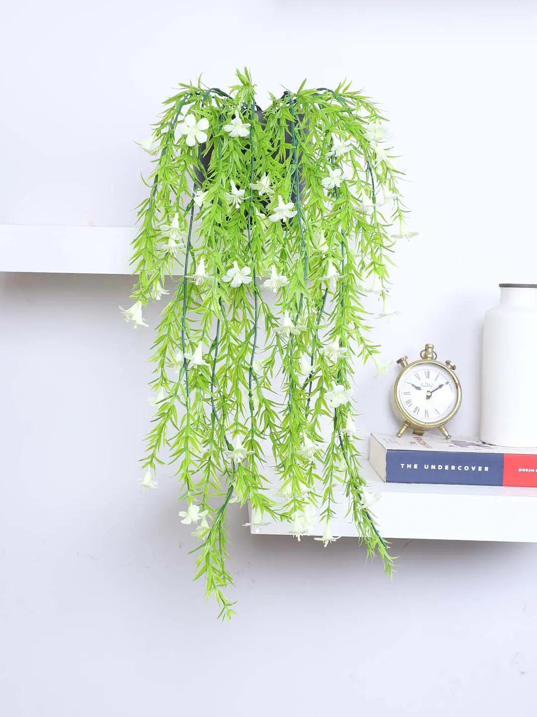 2.2Ft Artificial Plants String of Pearls Plant in Black Pot