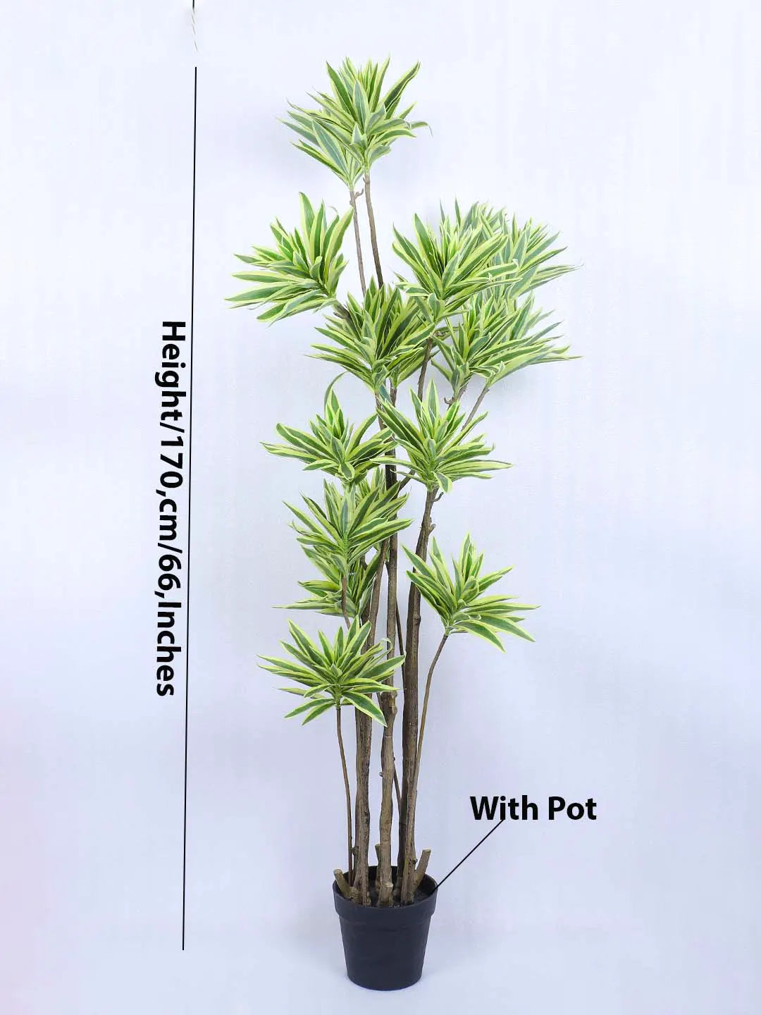 5.5Ft Artificial Dracaena Tree With Pot