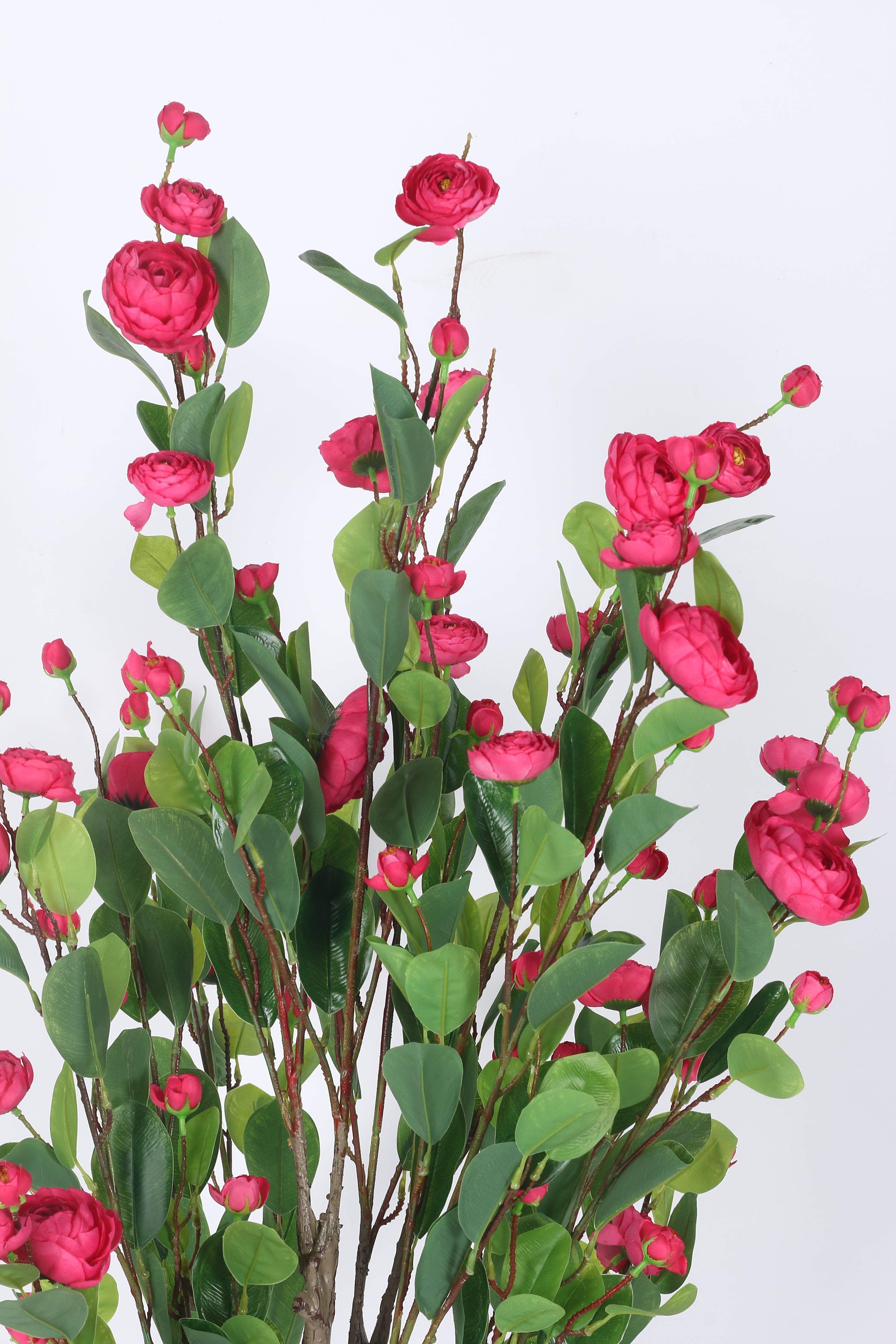 4.Ft Artificial Camellia Rose Flowers Plants for with Pot