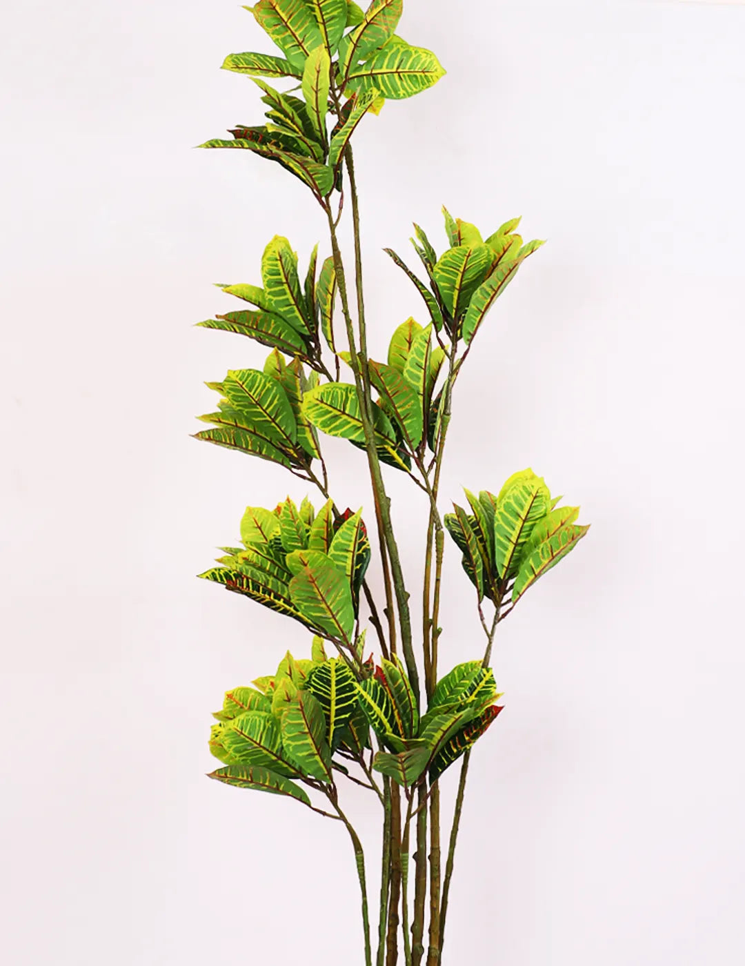 6.2Ft Artificial Yellow Croton Plant With Black Pot