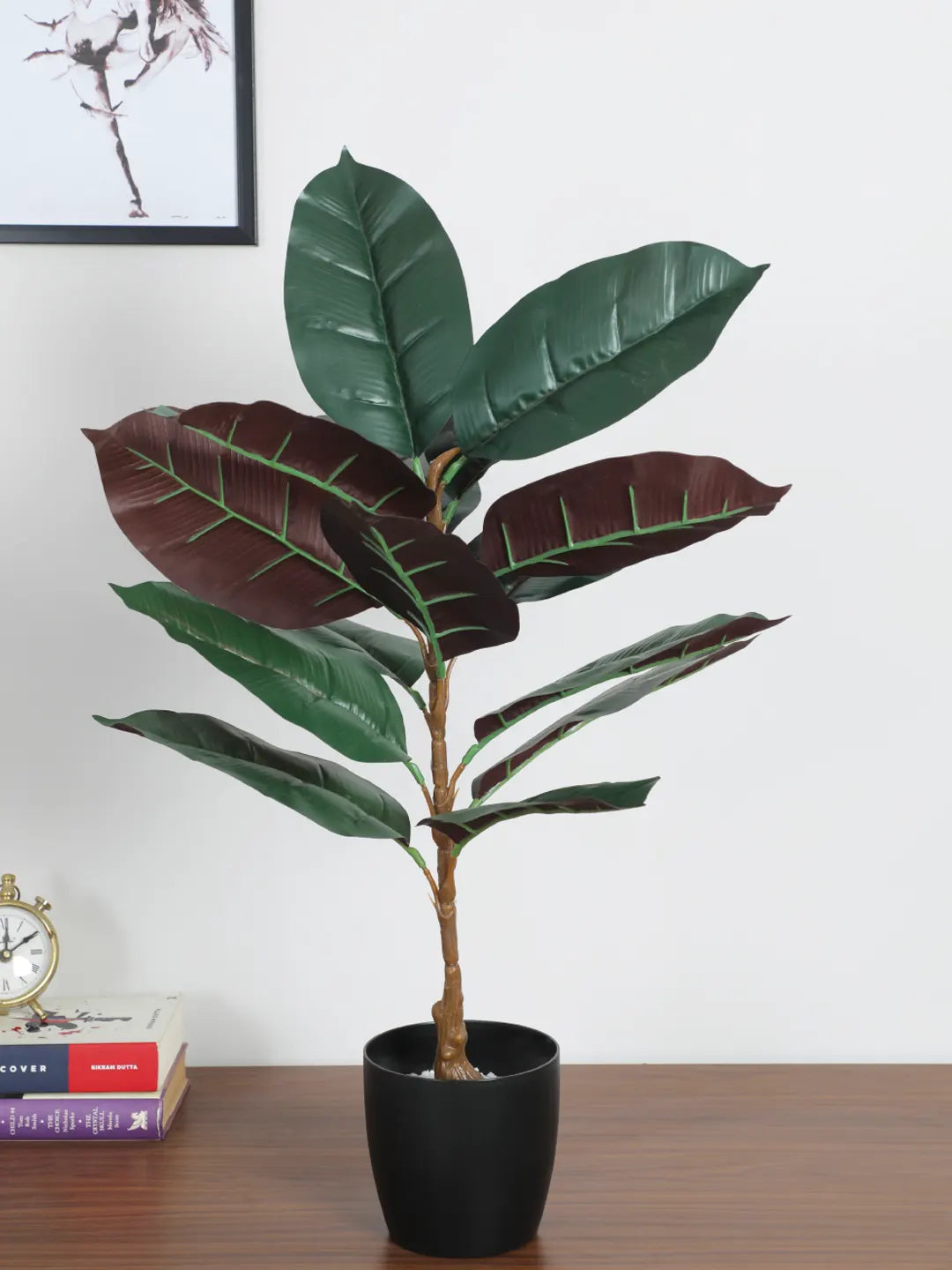 2.4Ft Artificial Banana Plants for with Black Pot