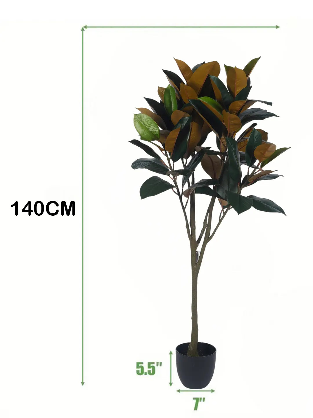 4.5Ft Artificial Rubber Plants for with Pot