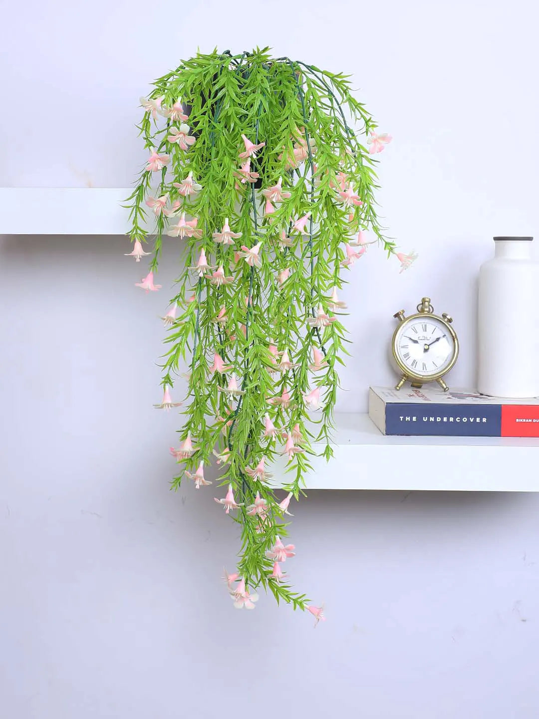 2.2Ft Artificial Plants String of Pearls Plant in Black Pot