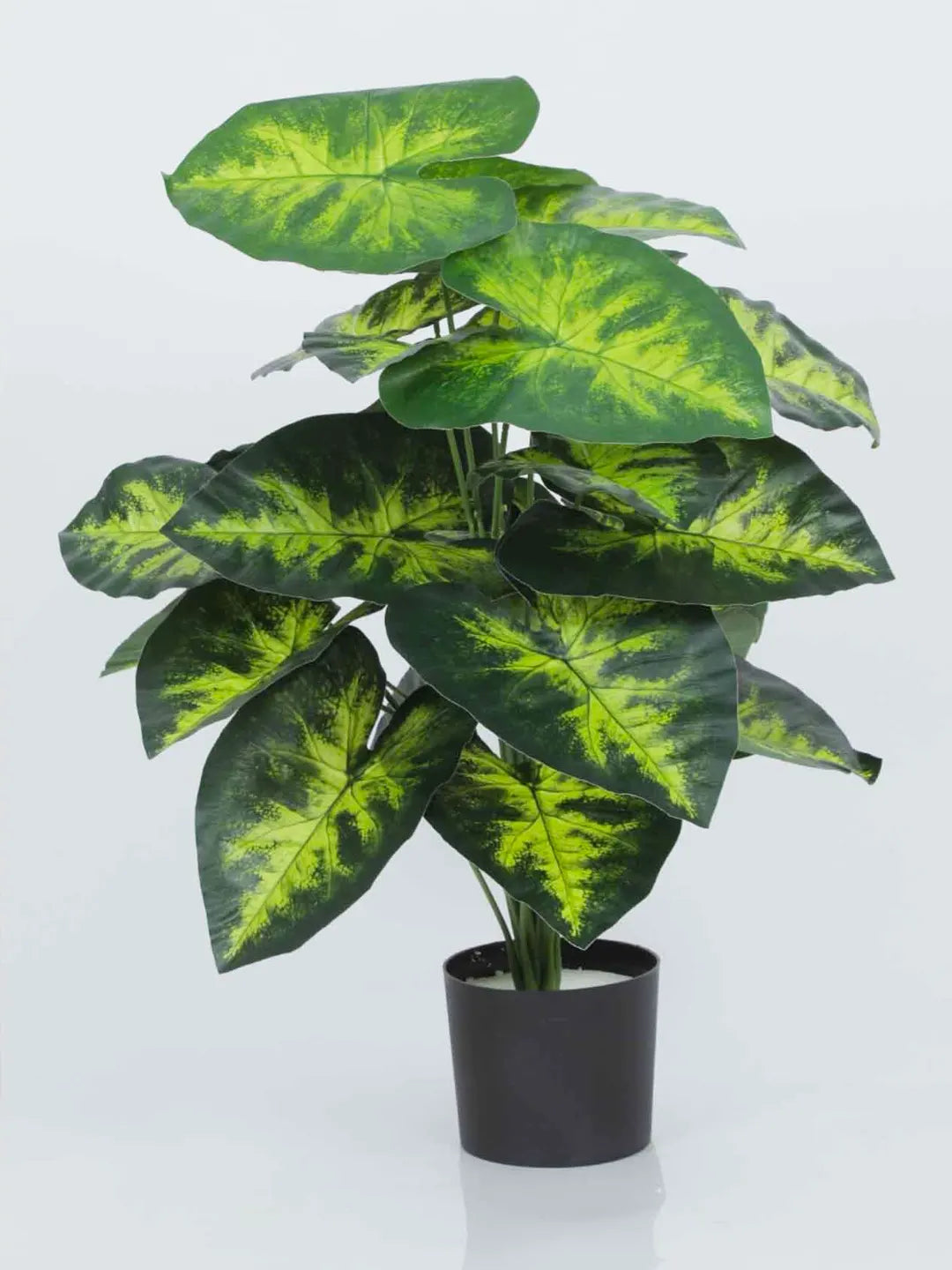 2.6Ft Artificial Dieffenbachia Plants With Black Pot 24 Leaves