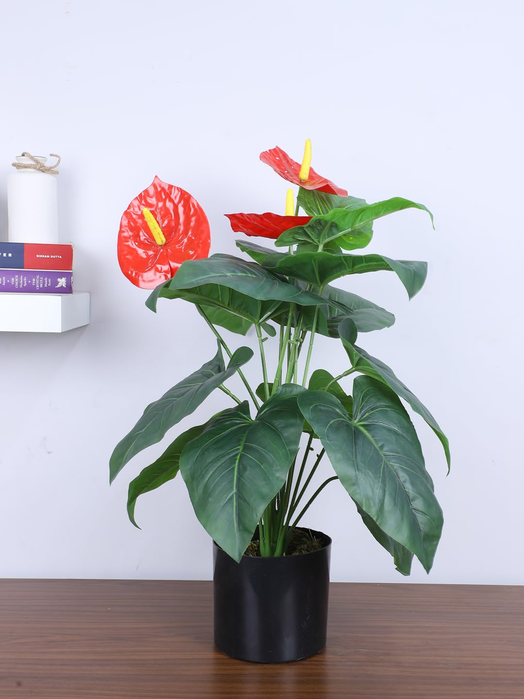 2.2Ft Artificial Anthurium Flower Plants for with Pot