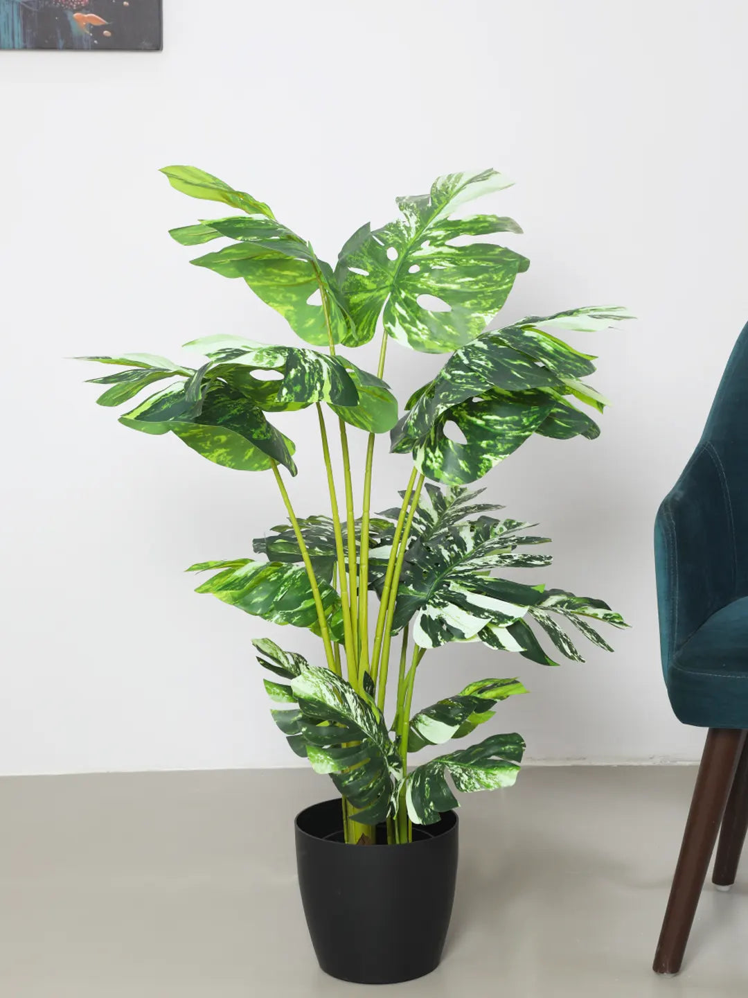 4.Ft Artificial Variegated Monstera Plants for with Pot