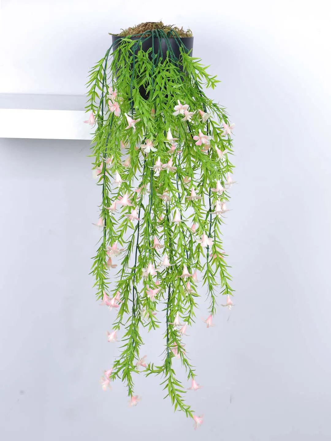 2.2Ft Artificial Plants String of Pearls Plant in Black Pot