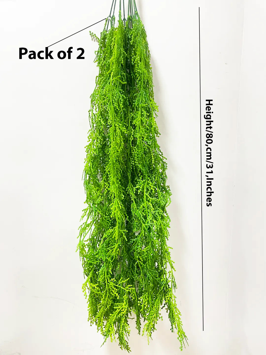 2.6Ft Artificial Hanging Green Creeper Plants Pack of 2