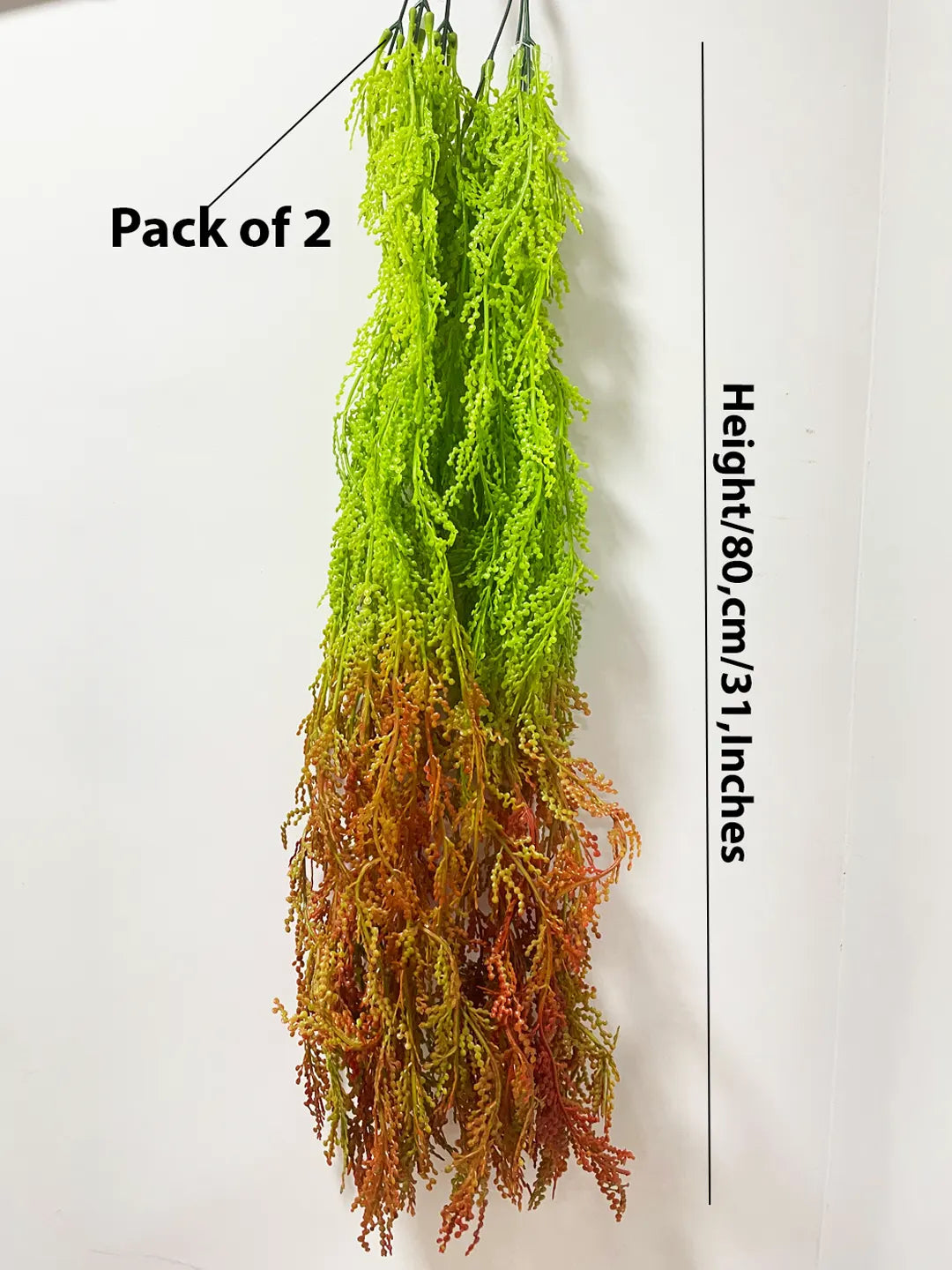 2.6Ft Artificial Hanging Green Creeper Plants Pack of 2