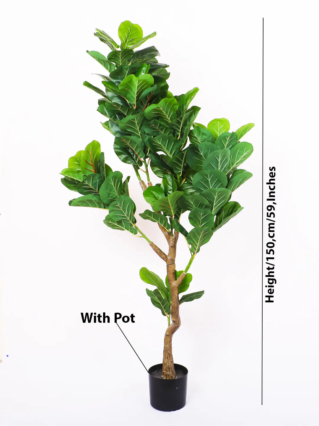 5ft Artificial Fiddle Leaf Fig Tree with Pot