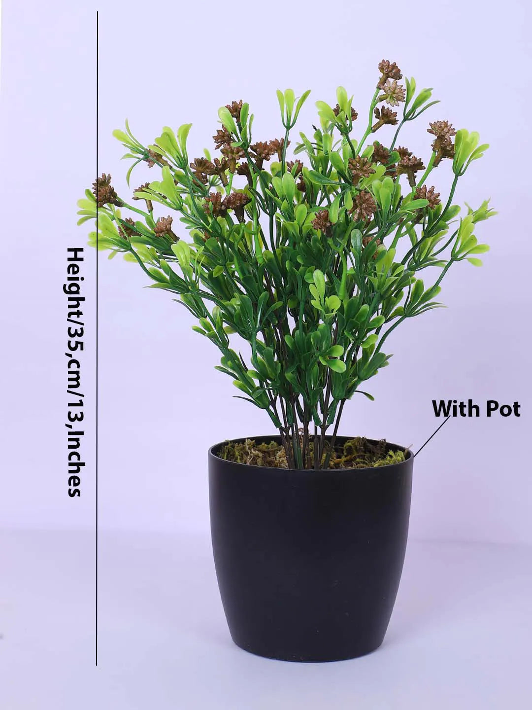 1.1Ft Artificial Anthurium Flower Plant With Black Pot